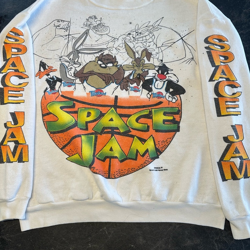 Space Jam White Sweater